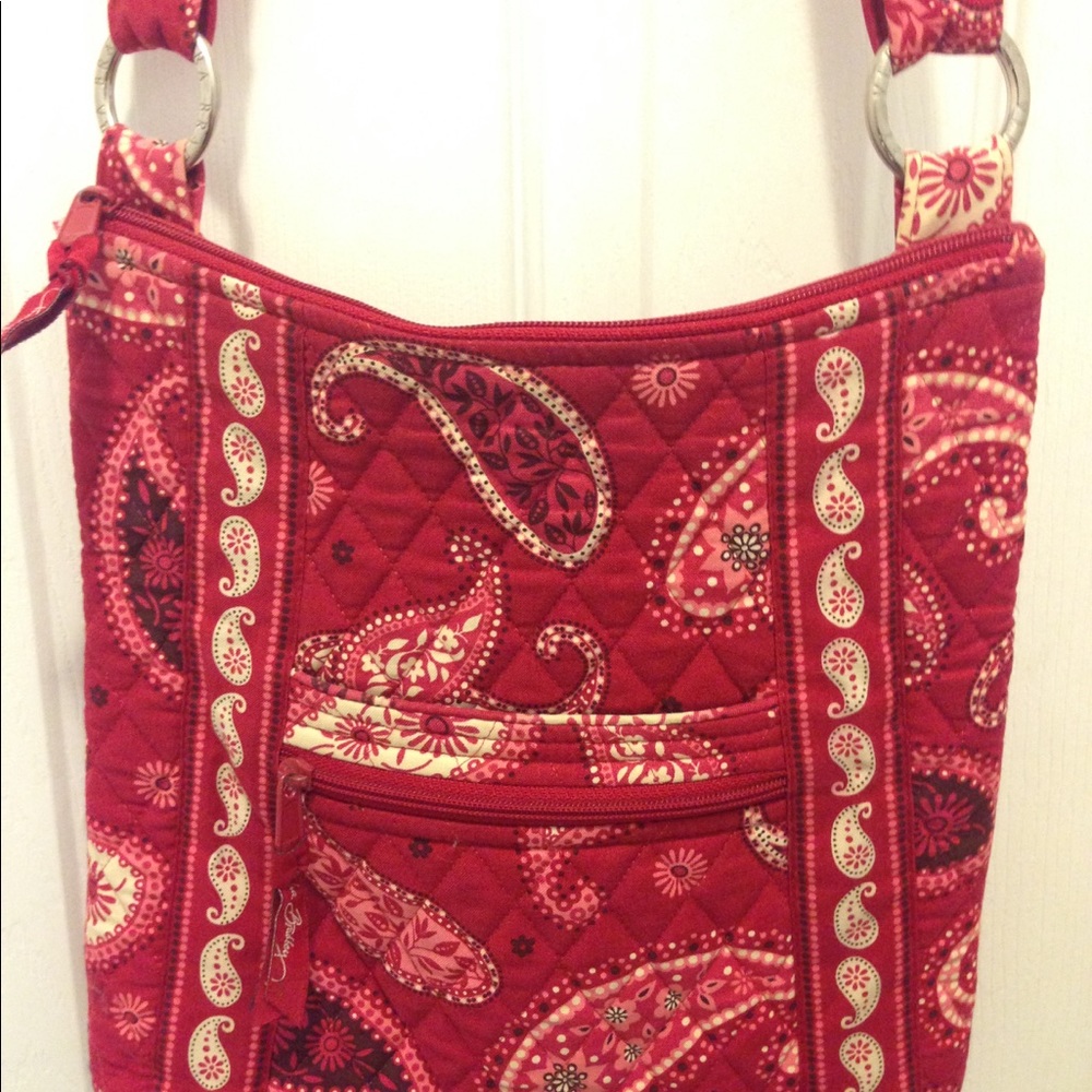 Vera Bradley Mesa Red Paisley Crossbody Purse